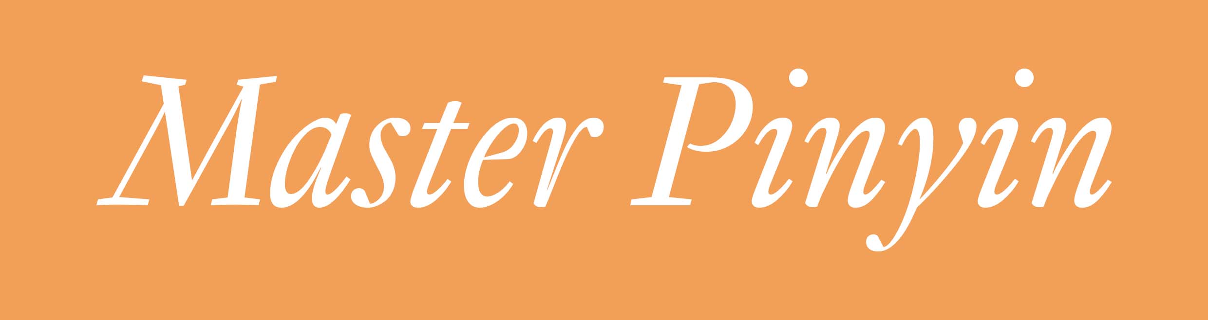 Title graphic that says Master Pinyin